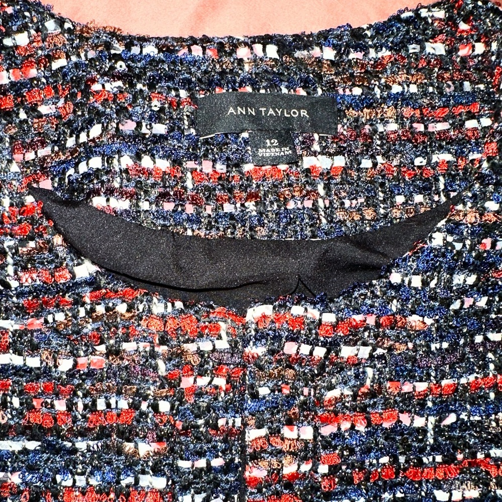 Ann Taylor Tweed Jacket—Multi-color, Shimmery, Sequin - Picture 4 of 4